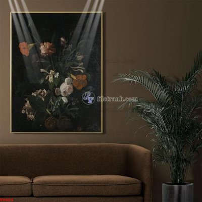 File ảnh gốc Tranh tĩnh vật sơn dầu hoa châu âu TV804 (chuyên in mica)