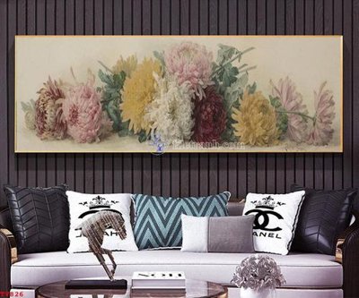 File in lụa Tranh tĩnh vật sơn dầu hoa châu âu TV826 (hoa văn) Tranh tĩnh vật sơn dầu hoa châu âu TV826