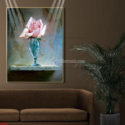 Tải file Tranh tĩnh vật sơn dầu hoa châu âu TV837 (gốc) in ấn ngay lập tức