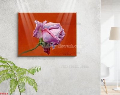 File tranh quảng cáo Tranh tĩnh vật sơn dầu hoa châu âu TV853 (download file gốc)