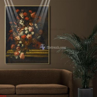 Tải file Tranh tĩnh vật sơn dầu hoa châu âu TV915 (gốc) in trên mọi chất liệu