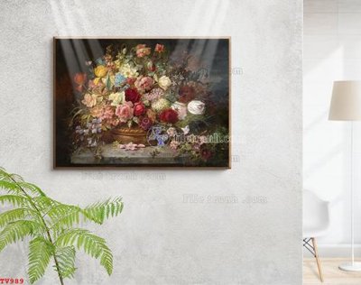 Tải file Tranh tĩnh vật sơn dầu hoa châu âu TV989 (ảnh gốc) file TIFF