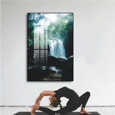 File gốc File tranh treo phòng tập yoga Y127 (in lụa) họa tiết 3D