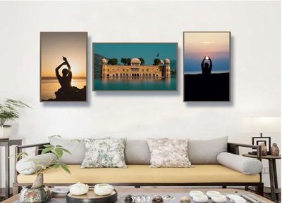 File in lụa File tranh treo phòng tập yoga Y437 (tân cổ điển) File tranh treo phòng tập yoga Y437