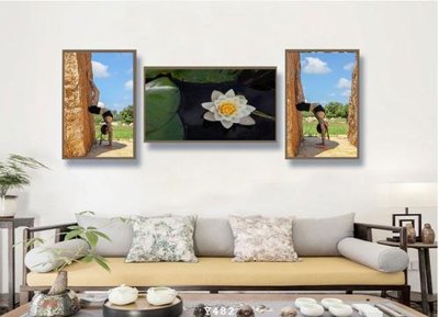 File gốc File tranh treo phòng tập yoga Y482 (trang trí) phòng làm việc