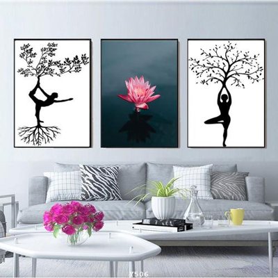 Download file gốc File tranh treo phòng tập yoga Y506 (độ nét cao)