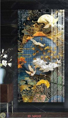 Ảnh gốc File tranh treo hiện đại HD4143 (nét căng) in mica