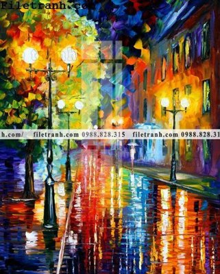 Download file gốc tranh ve tay son dau nhieu mau tuyet dep 4008 (in mica) trang trí