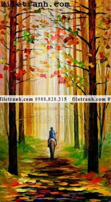 File gốc tranh ve tay son dau nhieu mau tuyet dep 4009 (trang trí) phòng làm việc