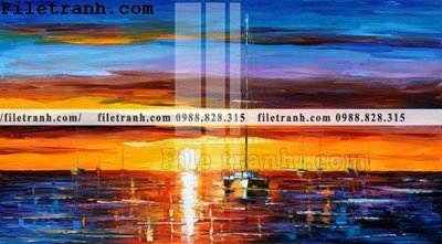 File gốc tranh ve tay son dau nhieu mau tuyet dep 4060 (in mica) làm quà tặng