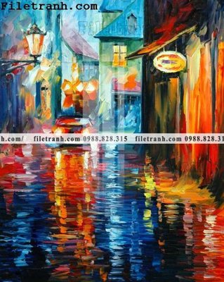 File tranh tranh ve tay son dau nhieu mau tuyet dep 4081 (gốc) chủ đề thành phố