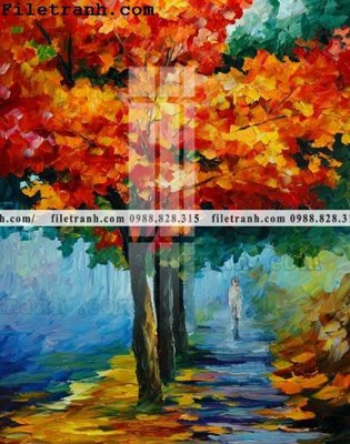 File gốc tranh ve tay son dau nhieu mau tuyet dep 4089 (in 3D) cho trang trí