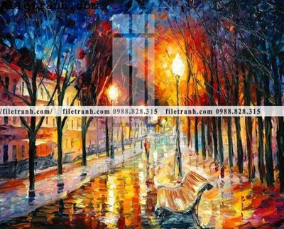 Mua file gốc tranh ve tay son dau nhieu mau tuyet dep 4097 (in ấn) tại Filetranh.com