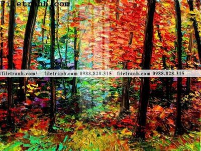 File gốc tranh ve tay son dau nhieu mau tuyet dep 4129 (cho in UV) siêu nét