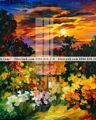 File gốc tranh ve tay son dau nhieu mau tuyet dep 4135 (dành cho trang trí nội thất)