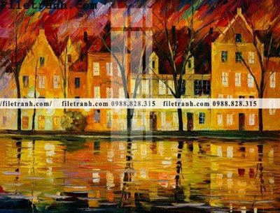 File in lụa tranh ve tay son dau nhieu mau tuyet dep 4143 (tân cổ điển) tranh ve tay son dau nhieu mau tuyet dep 4143