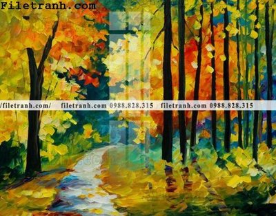 File tranh tranh ve tay son dau nhieu mau tuyet dep 4144 (bản gốc) in lụa 5D