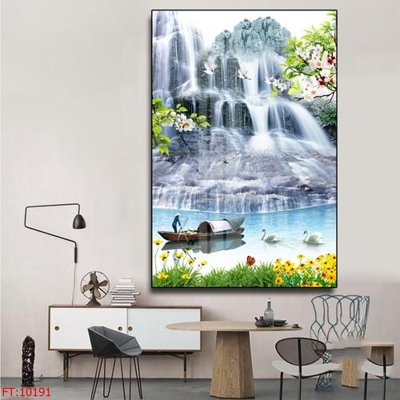 File tranh in tráng gương File tranh phong thủy 10191 (siêu nét)