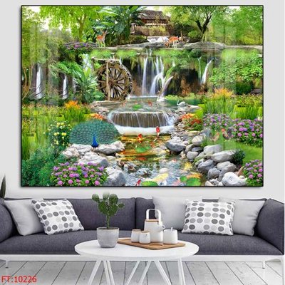 File tranh File tranh phong thủy 10226 (bản gốc) in lụa dán tường