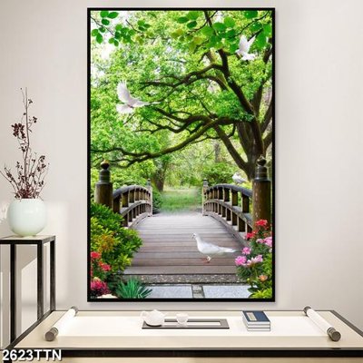 Tải xuống file tranh gốc Tranh sơn thủy thác nước 2623TTN (PSD/TIFF)