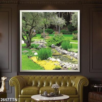 File gốc Tranh sơn thủy thác nước 2657TTN (PNG) chất lượng cao