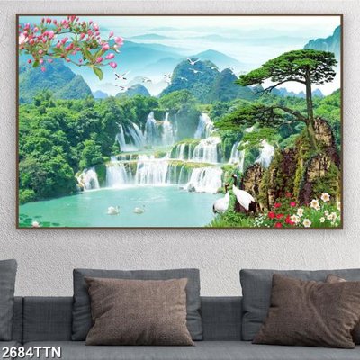 Tải file gốc Tranh sơn thủy thác nước 2684TTN (in tráng gương) cao cấpFile gốc Tranh sơn thủy thác nước 2684TTN (in ấn) phiên bản độc quyền