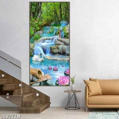 File gốc Tranh sơn thủy thác nước 2692TTN (chuẩn màu) cho in offset