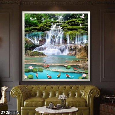 File gốc Tranh sơn thủy thác nước 2725TTN (PNG) chất lượng cao