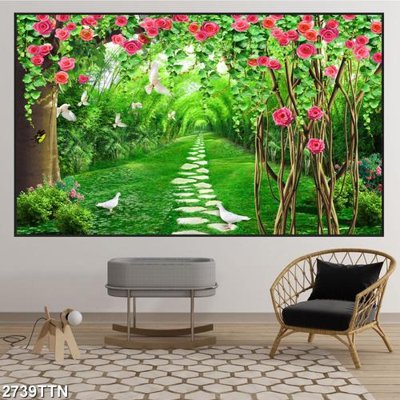 Download file tranh Tranh sơn thủy thác nước 2739TTN (file gốc PSD)