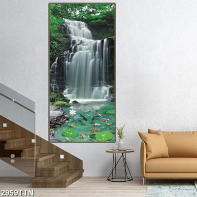 Tải file Tranh sơn thủy thác nước 2959TTN (gốc) để in ấn ngay