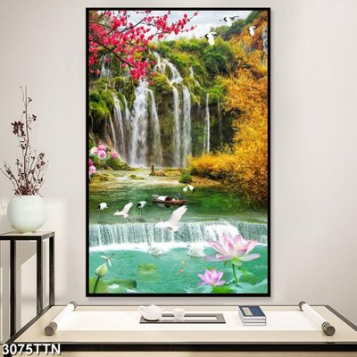 Tải file gốc Tranh sơn thủy thác nước 3075TTN (in tráng gương) cao cấpFile gốc Tranh sơn thủy thác nước 3075TTN (in ấn) phiên bản độc quyền