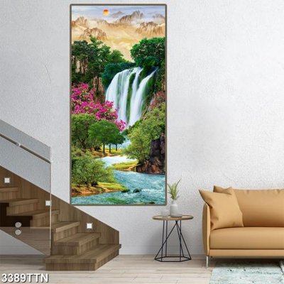 Tải file gốc Tranh sơn thủy thác nước 3389TTN (in tráng gương) cao cấpFile gốc Tranh sơn thủy thác nước 3389TTN (in ấn) phiên bản độc quyền