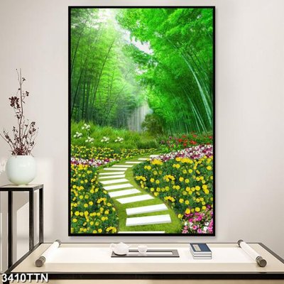 File gốc Tranh sơn thủy thác nước 3410TTN cho in ấn và thiết kế