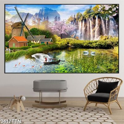 Tải file Tranh sơn thủy thác nước 3417TTN (ảnh gốc) file TIFF