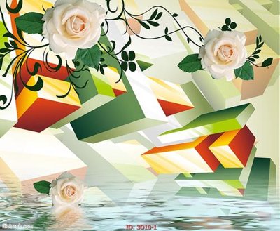 File tranh Tường nền 3D hiện đại 3D10 (bản gốc) in lụa dán tường