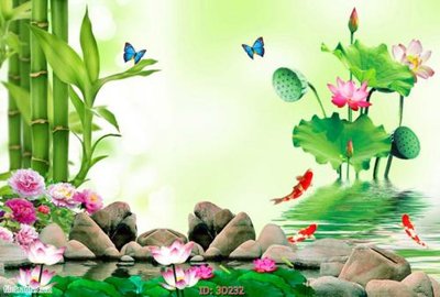 File in trần Tường nền 3D hiện đại 3D232 (bản gốc 3D) sống động