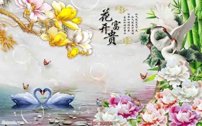 File ảnh Tường nền 3D hiện đại 3D250 (gốc) in PP, decal