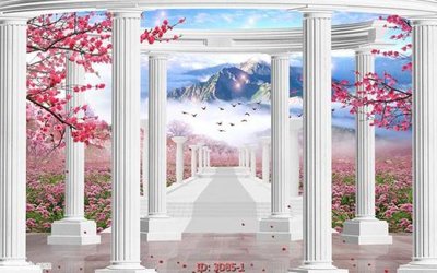 File gốc Tường nền 3D hiện đại 3D85 (in lụa) cao cấp