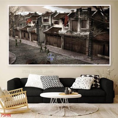 Chi tiết file ảnh File tranh hà nội xưa 75HN sắc nét