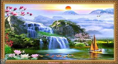 File gốc File tranh phong thủy 8013 (chủ đề hiện đại) trang trí