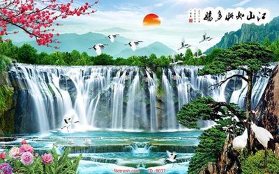 File PSD File tranh phong thủy 8037 (chất lượng in ấn)