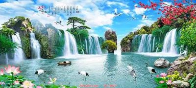 File in trần File tranh phong thủy 9027 (bản gốc) bầu trời