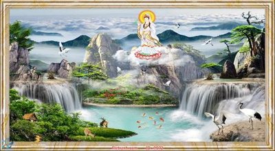 File gốc File tranh phong thủy 9072 (in mica) trang trí