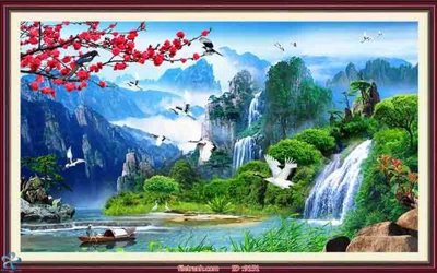 File in trần File tranh phong thủy 9151 (bản gốc) đại dương