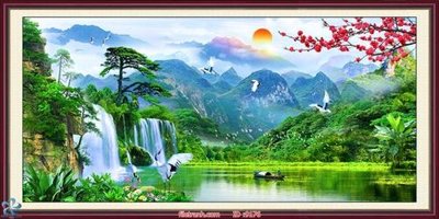 File tranh gốc File tranh phong thủy 9176 (sắc nét từng chi tiết)