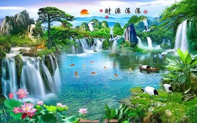 Ảnh gốc File tranh phong thủy 9326 (độ nét cao) in mica