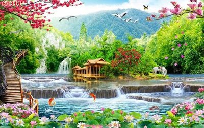 File gốc File tranh phong thủy 9331 (ảnh chi tiết) để in lụa