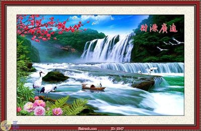 File tranh File tranh phong thủy 9347 (gốc) phong cách tối giản