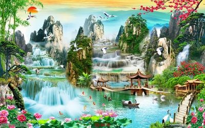 File gốc in ấn File tranh phong thủy 9470 chuẩn màu CMYK