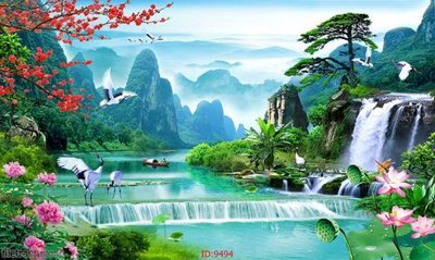 Hình ảnh file gốc in lụa File tranh phong thủy 9494